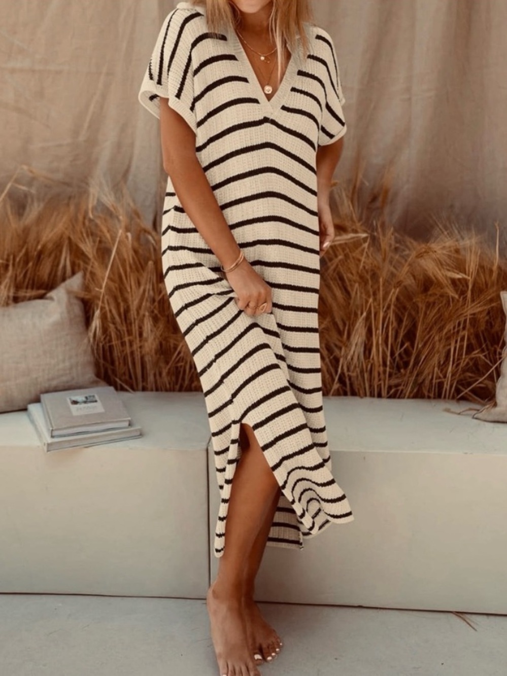 Zesica Lightweight Summer Sweater Dress